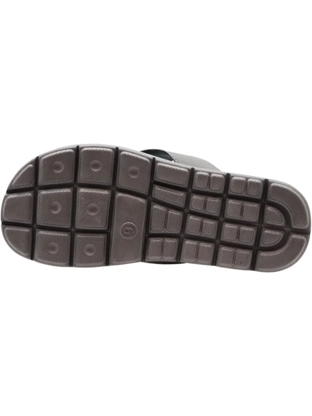 Men's Charcoal Grey Memory Foam Foot Bed Comfort Casual Sandal Slip On Shoes